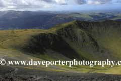 Landscape of Long Side Fell and Ullock Pike Fell ridge