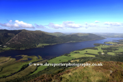 Landscape view over Bassenthwaite Lake