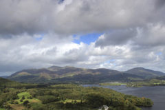 Stormy view over Skiddaw and Derwentwater