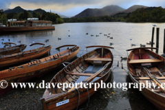 Sunset, boats on Derwentwater, Keswick