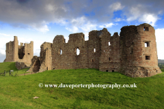 The ruins of Brough Castle, Brough village