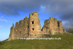 The ruins of Brough Castle, Brough village