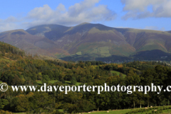 Autumn view through Newlands valley to Skiddaw fell