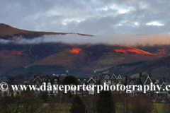 Sunrise over Skiddaw Little Man and Skiddaw fell