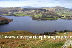 High view of Ullswater from Swarth Fell