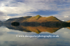 Sunrise, Cat Bells Fell reflected in Derwentwater