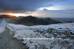 Winter Sunset at the summit of Hopegill Head fell