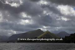 Stormy view Cat Bells Fell, Derwentwater