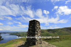 The summit cairn of Arthurs Pike fell, Ullswater