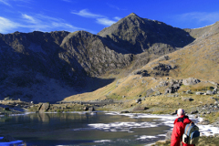 Walker, Mount Snowdon, Llyn Llydaw, Snowdonia
