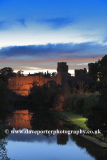 Dusk, Warwick Castle on the River Avon