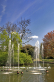 Fountains in Jephson Gardens, Leamington Spa town