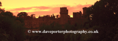 Sunset over Warwick Castle