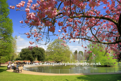 Fountains in Jephson Gardens, Leamington Spa town