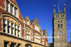 The Post Office and St Marys church, Warwick town