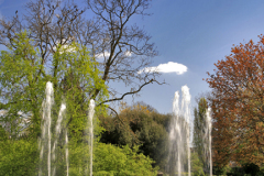 Fountains in Jephson Gardens, Leamington Spa town