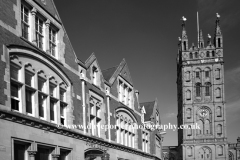 The Post Office and St Marys church, Warwick town