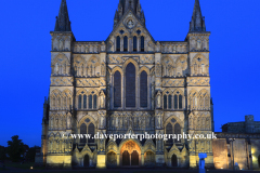 Salisbury Cathedral at night