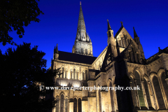 Salisbury Cathedral at night