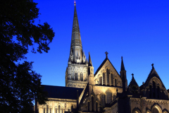 Salisbury Cathedral at night