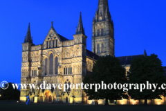 Salisbury Cathedral at night