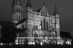 Salisbury Cathedral at night