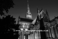 Salisbury Cathedral at night
