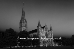 Salisbury Cathedral at night