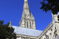 Exterior of the 13th Century Salisbury Cathedral, Salisbury City, Wiltshire County, England, UK