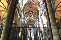 Interior view of the 13th Century Salisbury Cathedral, Salisbury City, Wiltshire County, England, UK