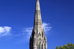 Exterior of the 13th Century Salisbury Cathedral, Salisbury City, Wiltshire County, England, UK