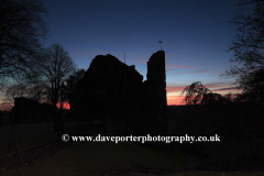 Sunset over the Ruins of Knaresborough Castle