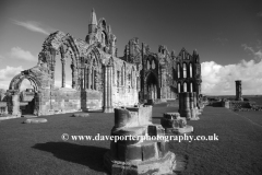 The ruins of Whitby Abbey Priory, Whitby town