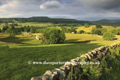 Dawn breaking over Askrigg pastures, Wensleydale