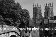 The ancient Walls of York City, with York Minster