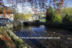 Autumn, Stone bridge over Malham Beck, Malham