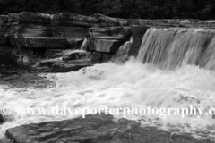 Waterfalls, river Swale; Richmond town