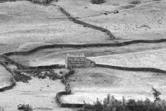 Stone barns, flower meadows, Muker village, Swaledale