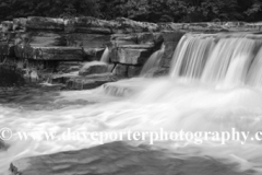 Waterfalls, river Swale; Richmond town