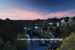 Sunset, Railway Viaduct, river Nidd, Knaresborough