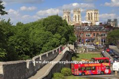 The Roman Walls and York Minster Cathedral