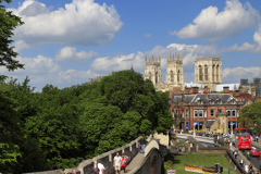 The Roman Walls and York Minster Cathedral