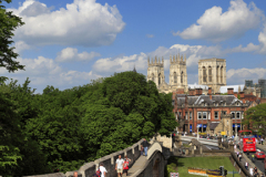 The Roman Walls and York Minster Cathedral