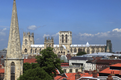 Rooftops view to York Minster, York City