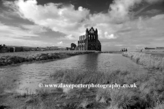Summer view of the ruins of Whitby Abbey Priory
