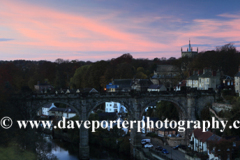 Sunset, Railway Viaduct, river Nidd, Knaresborough