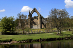 The ruins of Bolton Abbey Priory, near Skipton