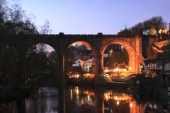 Sunset, Railway Viaduct, river Nidd, Knaresborough