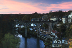 Sunset, Railway Viaduct, river Nidd, Knaresborough