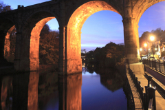 Sunset, Railway Viaduct, river Nidd, Knaresborough